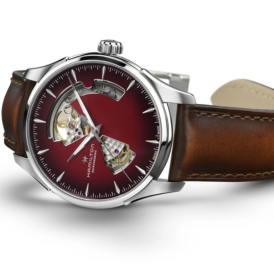 Watch in steel Jazzmaster Open Heart Auto Hamilton