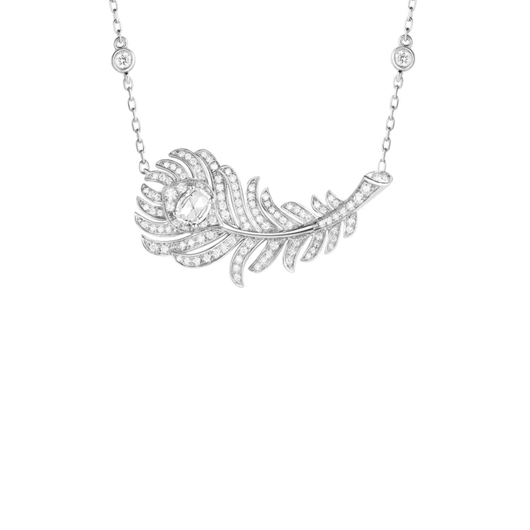 Gioiello in oro bianco Collana Plume de Paon Boucheron