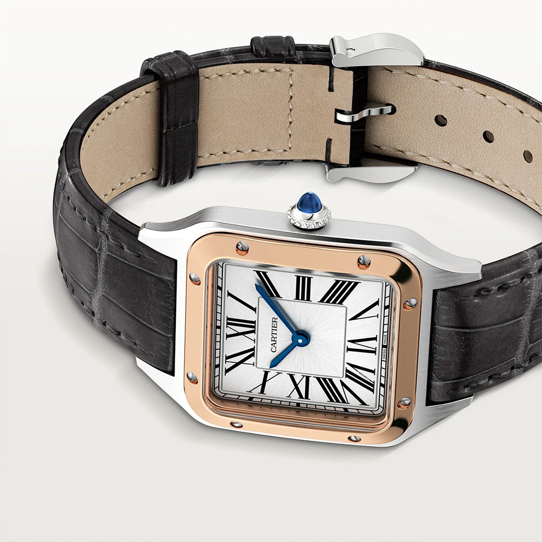 Watch in steel Santos-Dumont Cartier