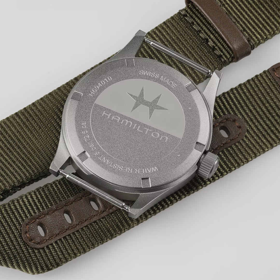 Watch in steel Khaki Field Quartz Hamilton