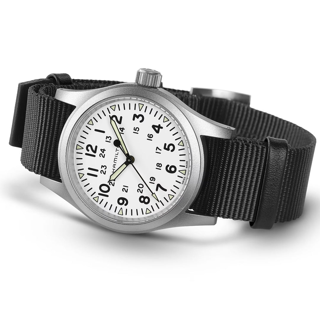 Orologio in acciaio Khaki Field Mechanical Hamilton