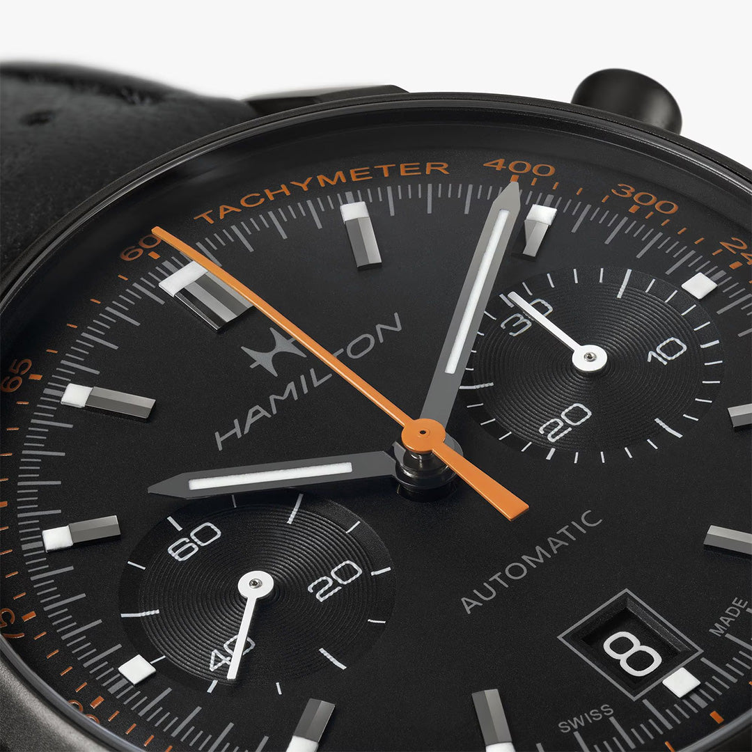 Orologio in acciaio pvd American Classic Intra-matic Auto Chrono Hamilton