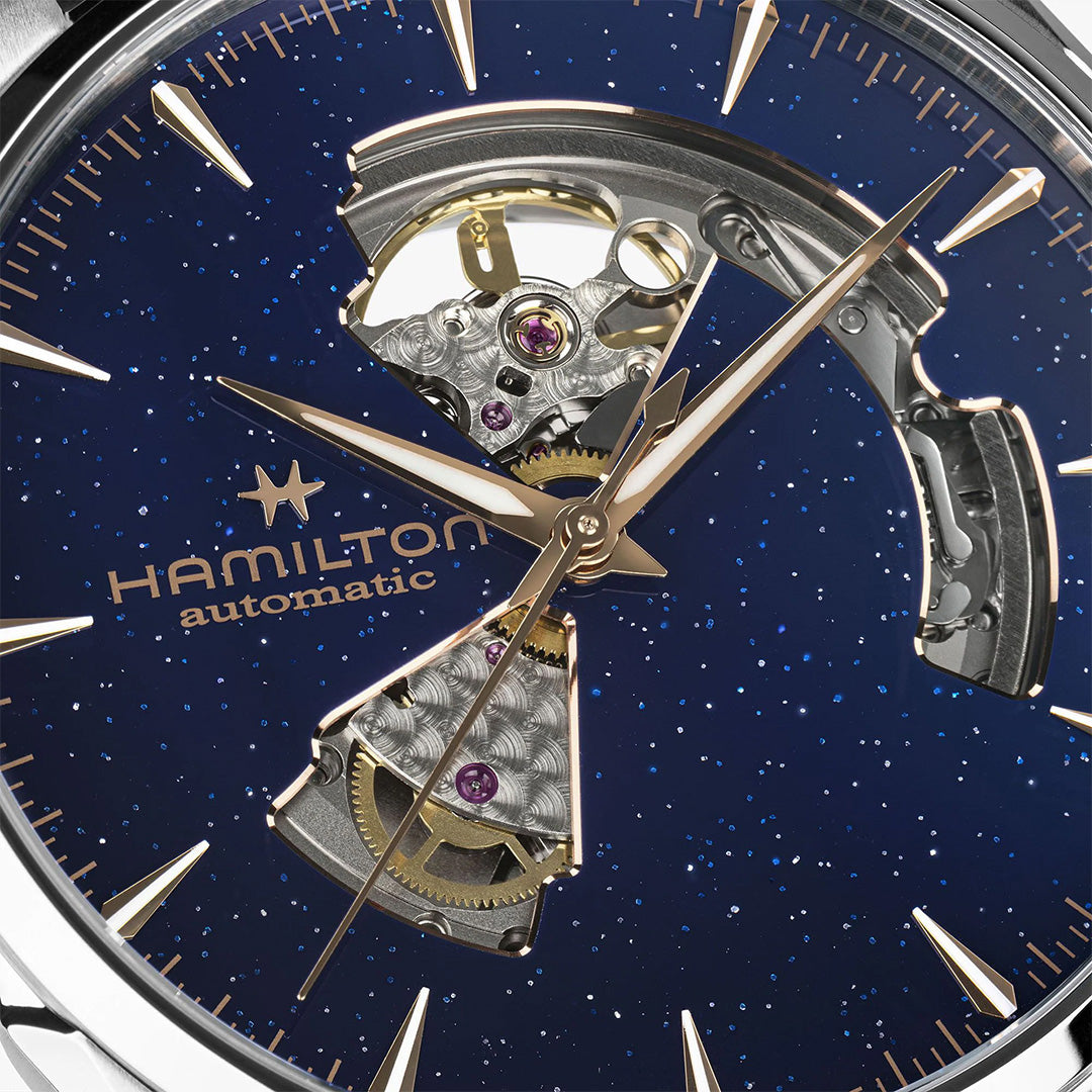 Watch in steel Jazzmaster Open Heart Auto Hamilton