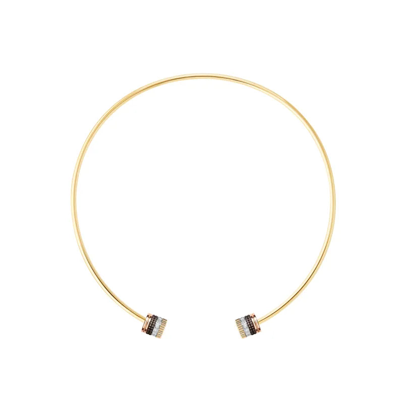 Gioiello in oro bianco giallo rosa Collana corta Quatre Classique Boucheron