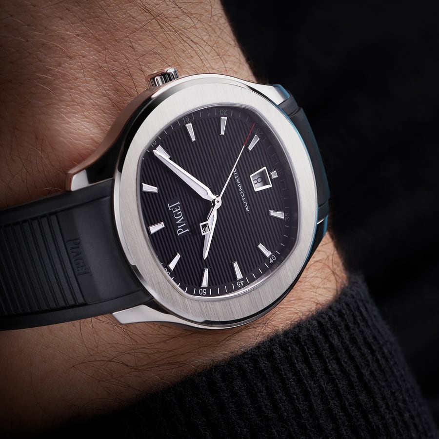 Watch in steel Piaget Polo Date Piaget