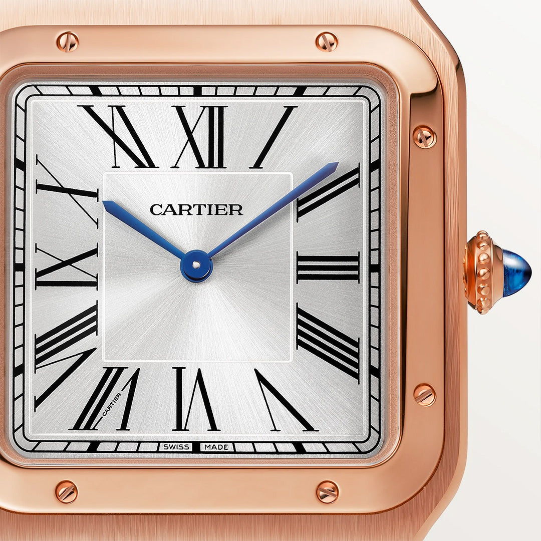 Orologio in oro rosa Santos-Dumont Cartier