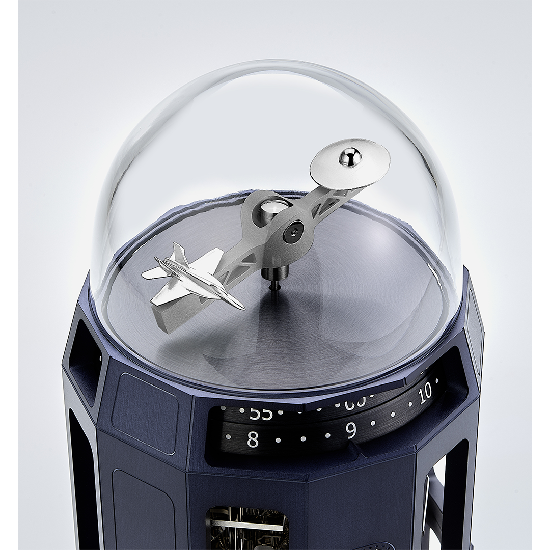 Accessorio in ottone e palladio Space Clock L epee