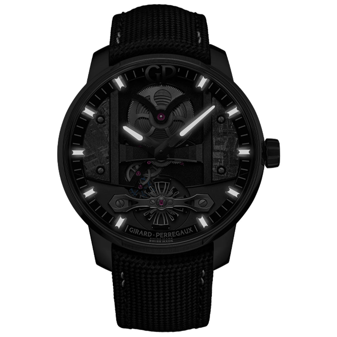 Orologio in acciaio Free Bridge Meteorite Girard perregaux