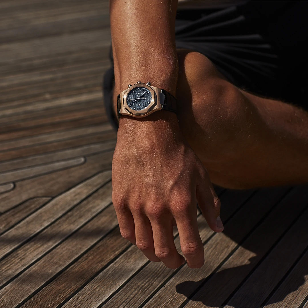 Orologio in oro rosa Laureato Chronograph Girard perregaux