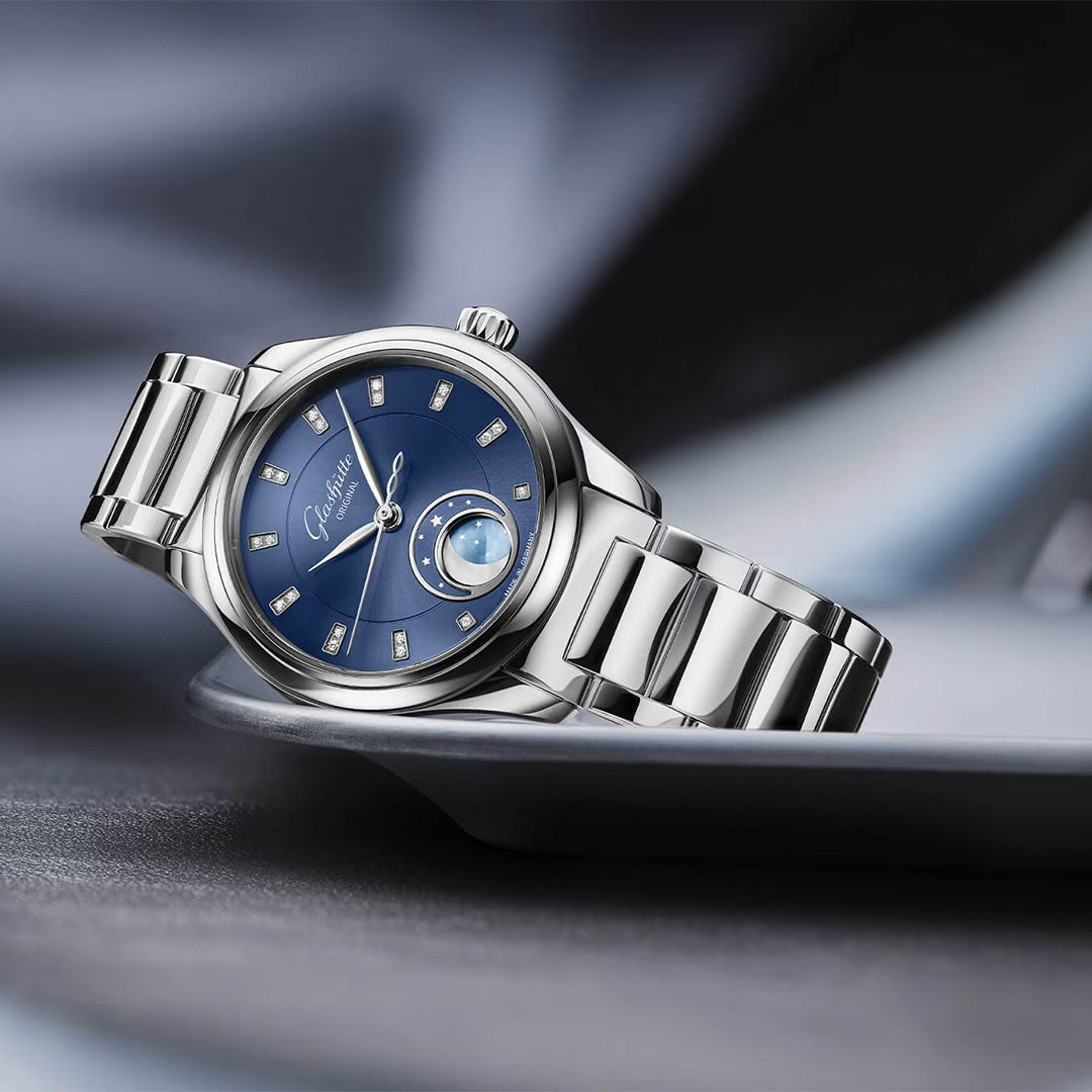 Watch in steel Serenade Luna Glashutte original