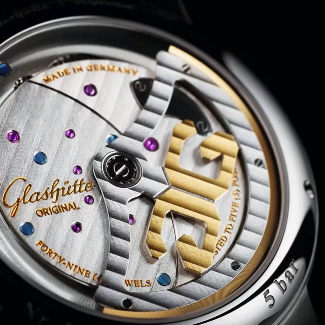 Watch in steel PanoMaticInverse Glashutte original
