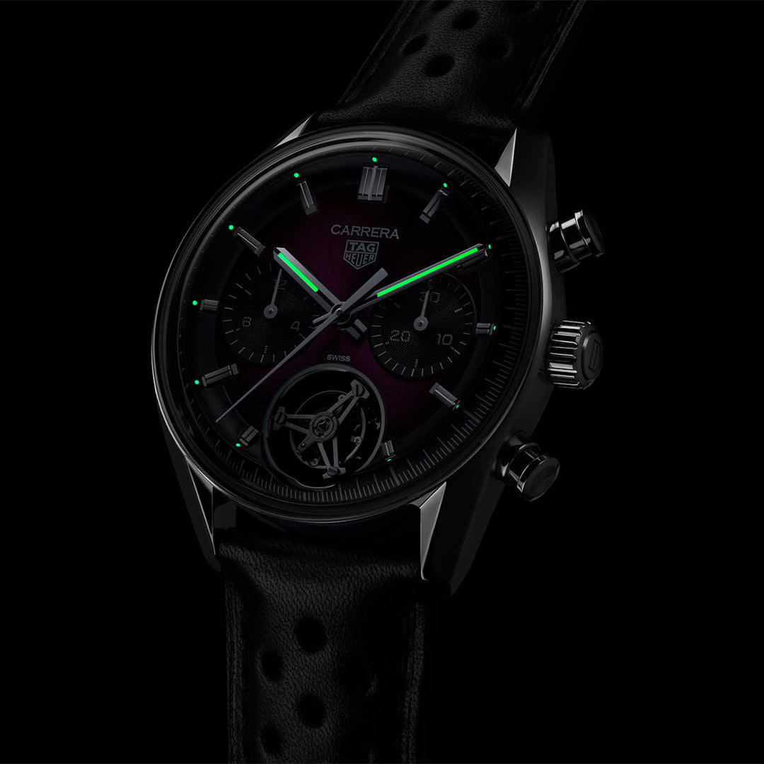 Orologio in acciaio Carrera Chronograph Tourbillon Tag heuer