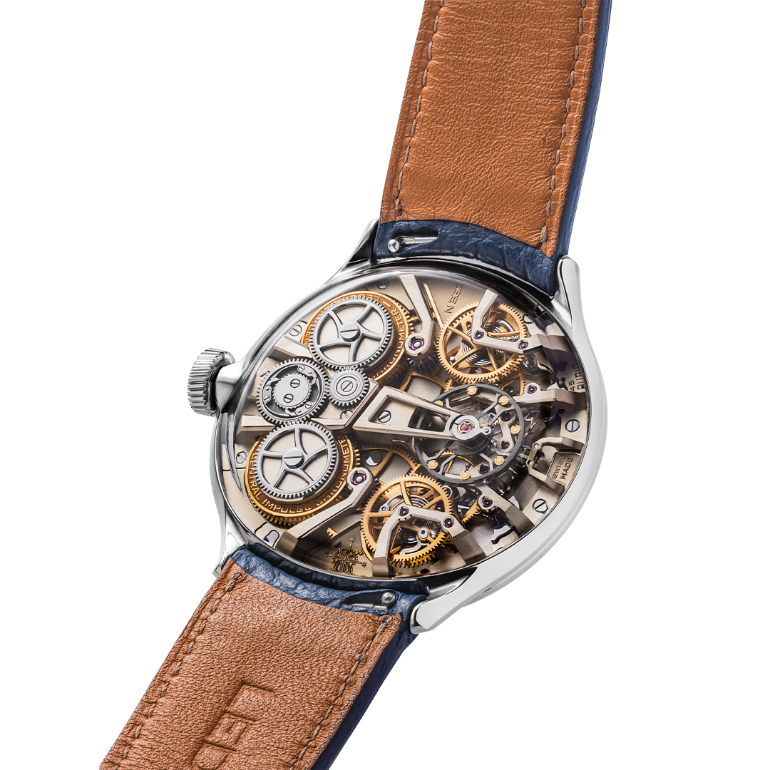 Orologio in acciaio Triple Certified Observatory Chronometer Lederer