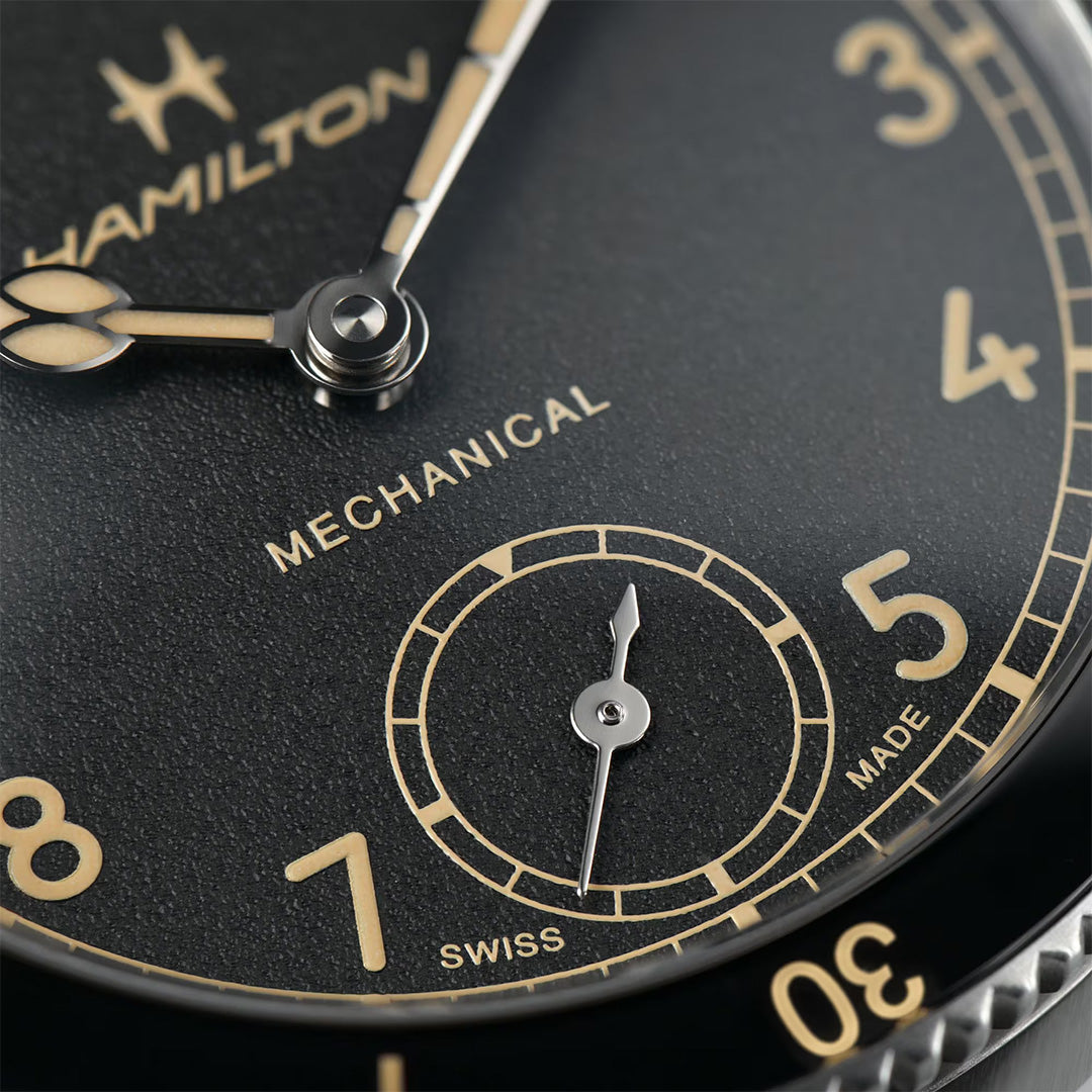Orologio in acciaio Khaki Aviation Pilot Pioneer Mechanical Hamilton