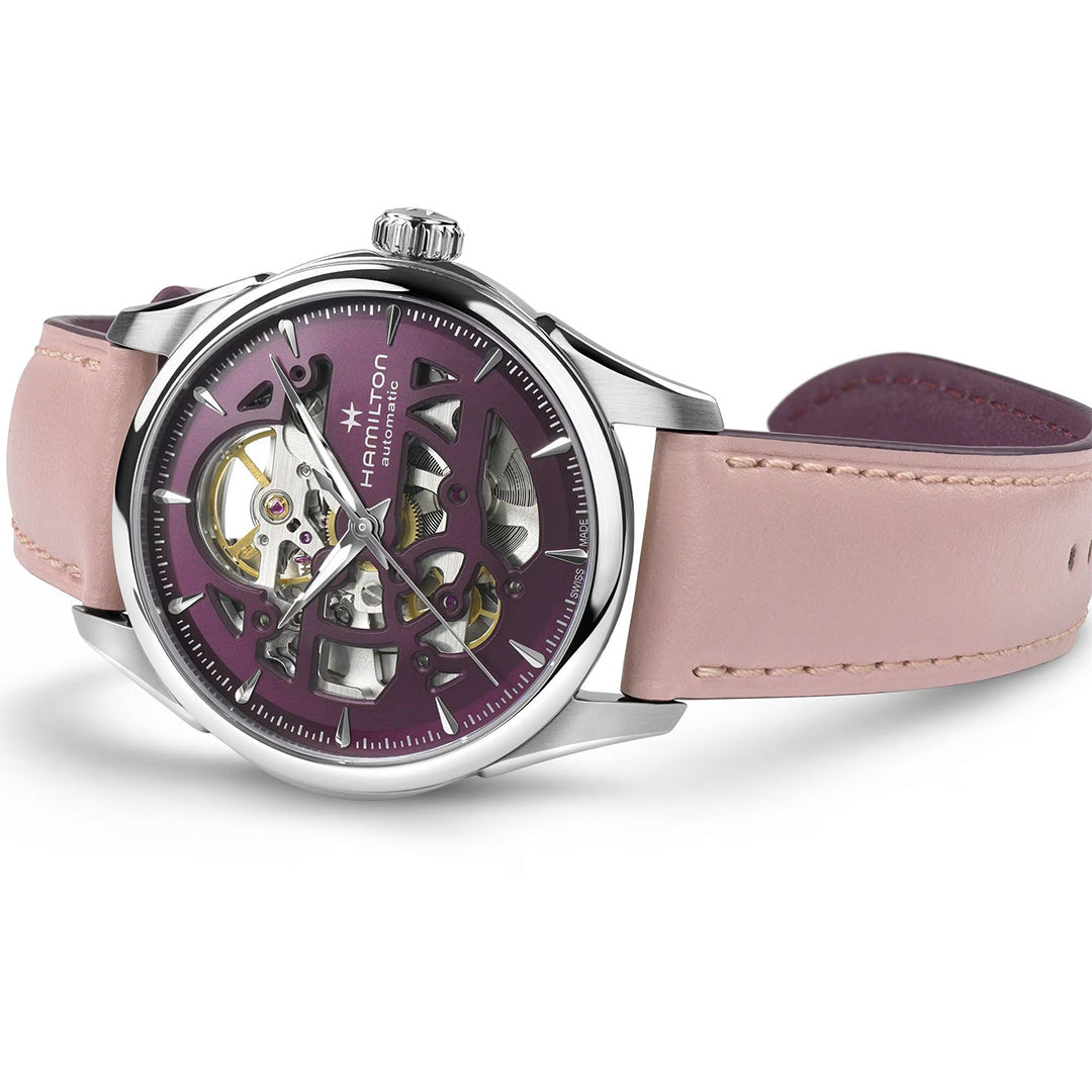 Orologio in acciaio Jazzmaster Skeleton Lady Auto Hamilton