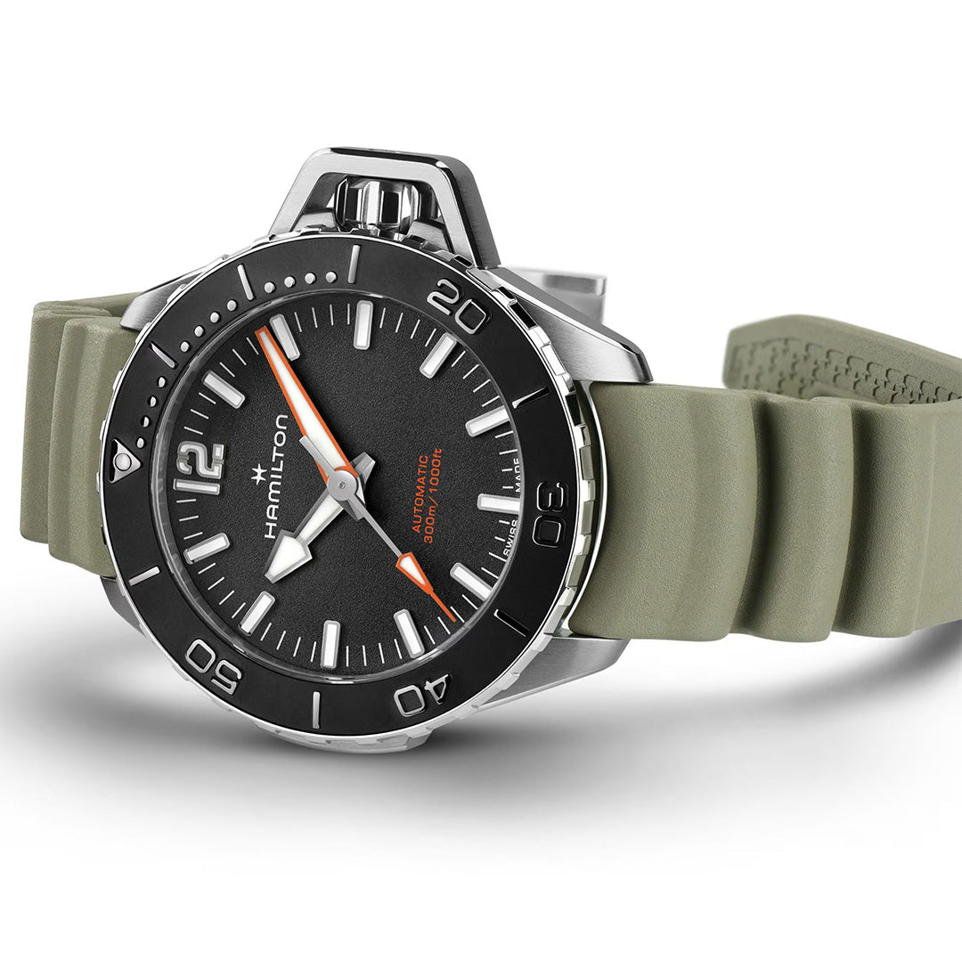Orologio in acciaio Khaki Navy Frogman Auto Hamilton