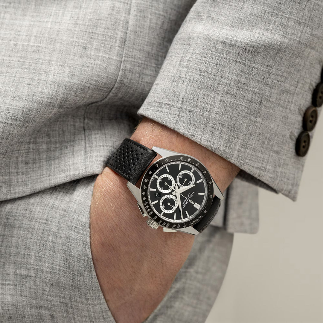 Orologio in acciaio Jazzmaster Performer Auto Chrono Hamilton