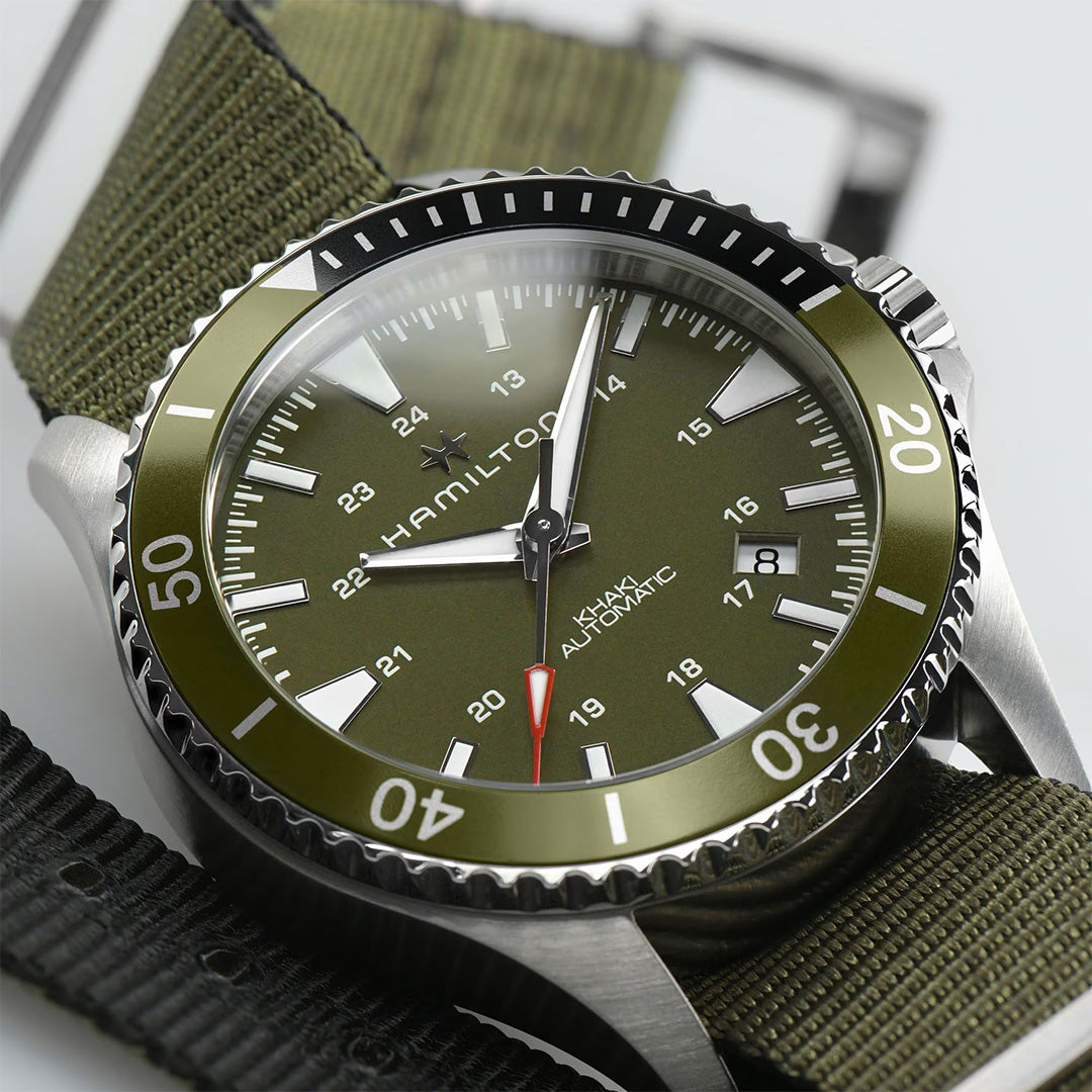 Orologio in acciaio Khaki Navy Scuba Auto Hamilton