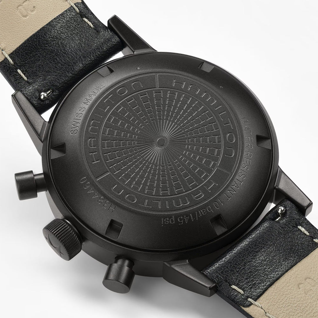 Watch in pvd-coated steel American Classic Intra-matic Auto Chrono Hamilton