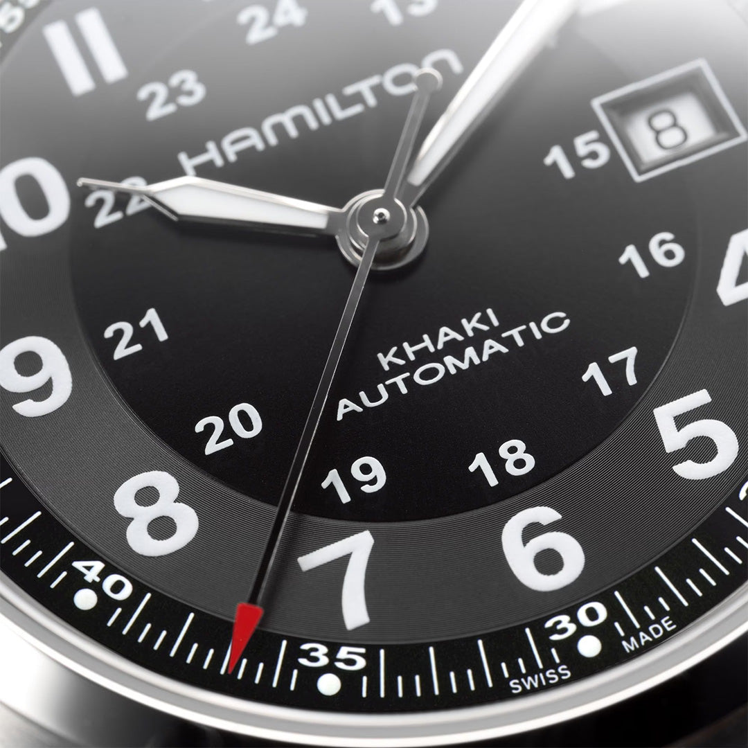 Orologio in acciaio Khaki Field Hamilton