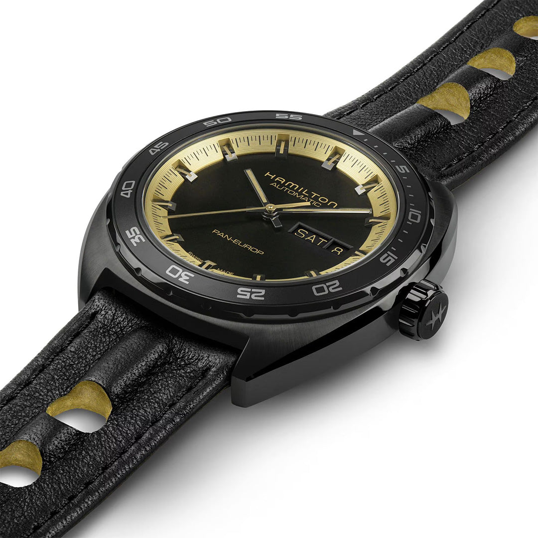 Watch in steel American Classic Pan Europ Day Date Auto Hamilton