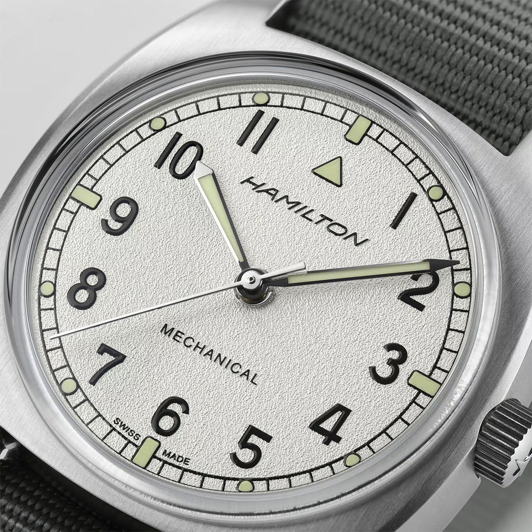 Orologio in acciaio Khaki Aviation Pilot Pioneer Mechanical Hamilton