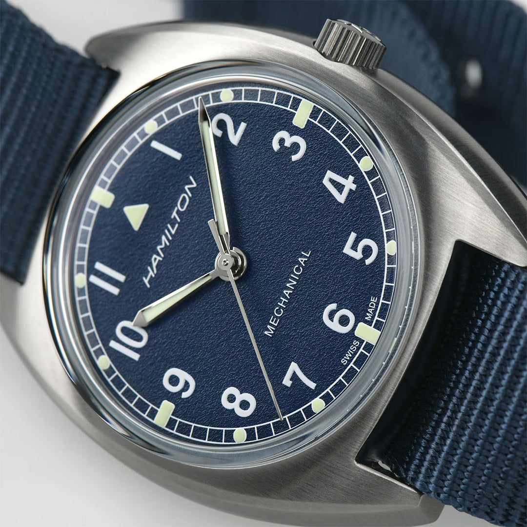 Orologio in acciaio Khaki Aviation Pilot Pioneer Mechanical Hamilton