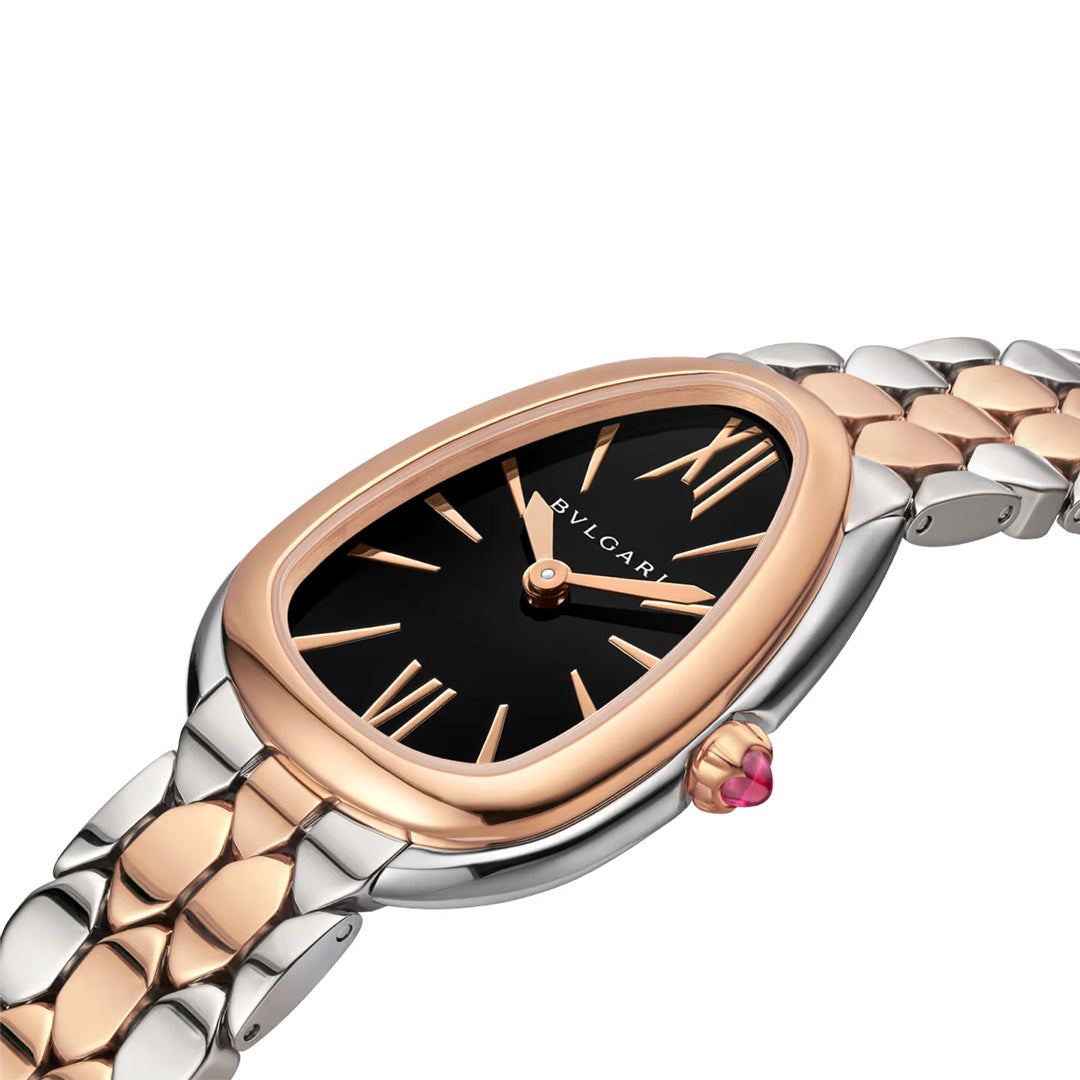 Orologio in acciaio e oro rosa Serpenti Seduttori Bulgari