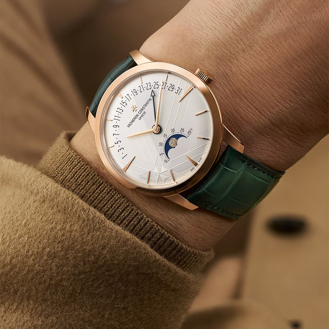 Orologio in oro rosa Patrimony Fasi Lunari Data Retrograda Vacheron constantin