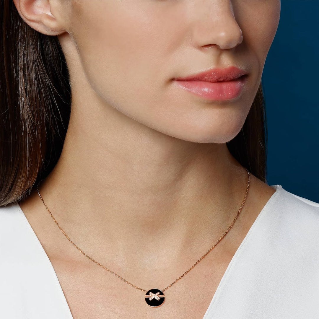 Gioiello in oro rosa Pendente Jeux de Liens Harmony in onice, modello piccolo Chaumet