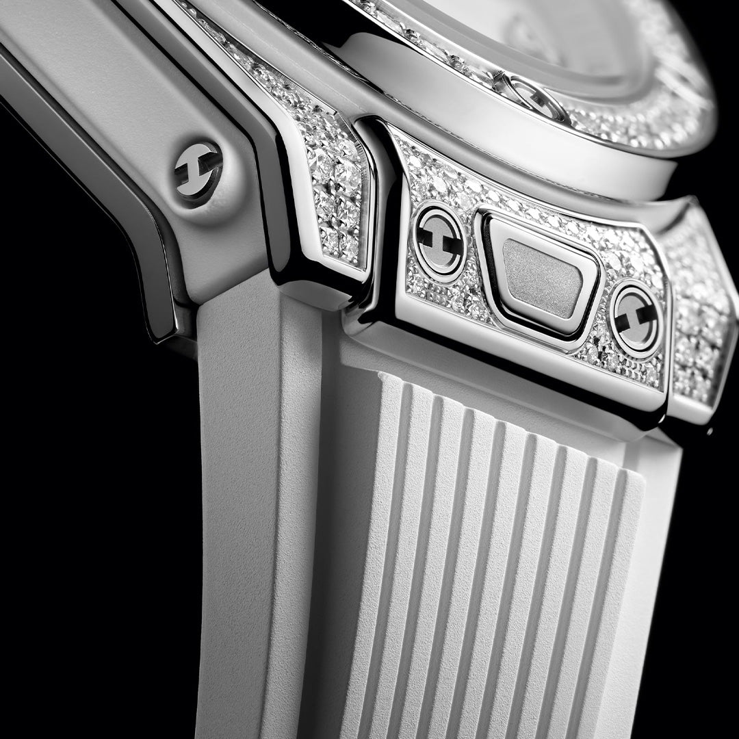 Watch in steel Big Bang One Click Steel White Pavé Hublot