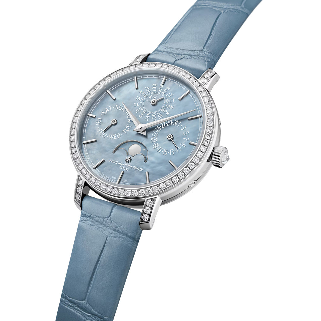 Orologio in oro bianco Traditionnelle Calendario Perpetuo Ultra-Piatto Vacheron constantin