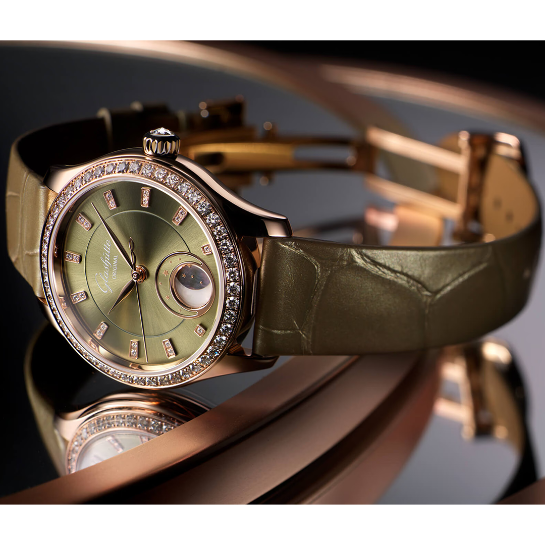 Watch in rose gold Serenade Luna Glashutte original