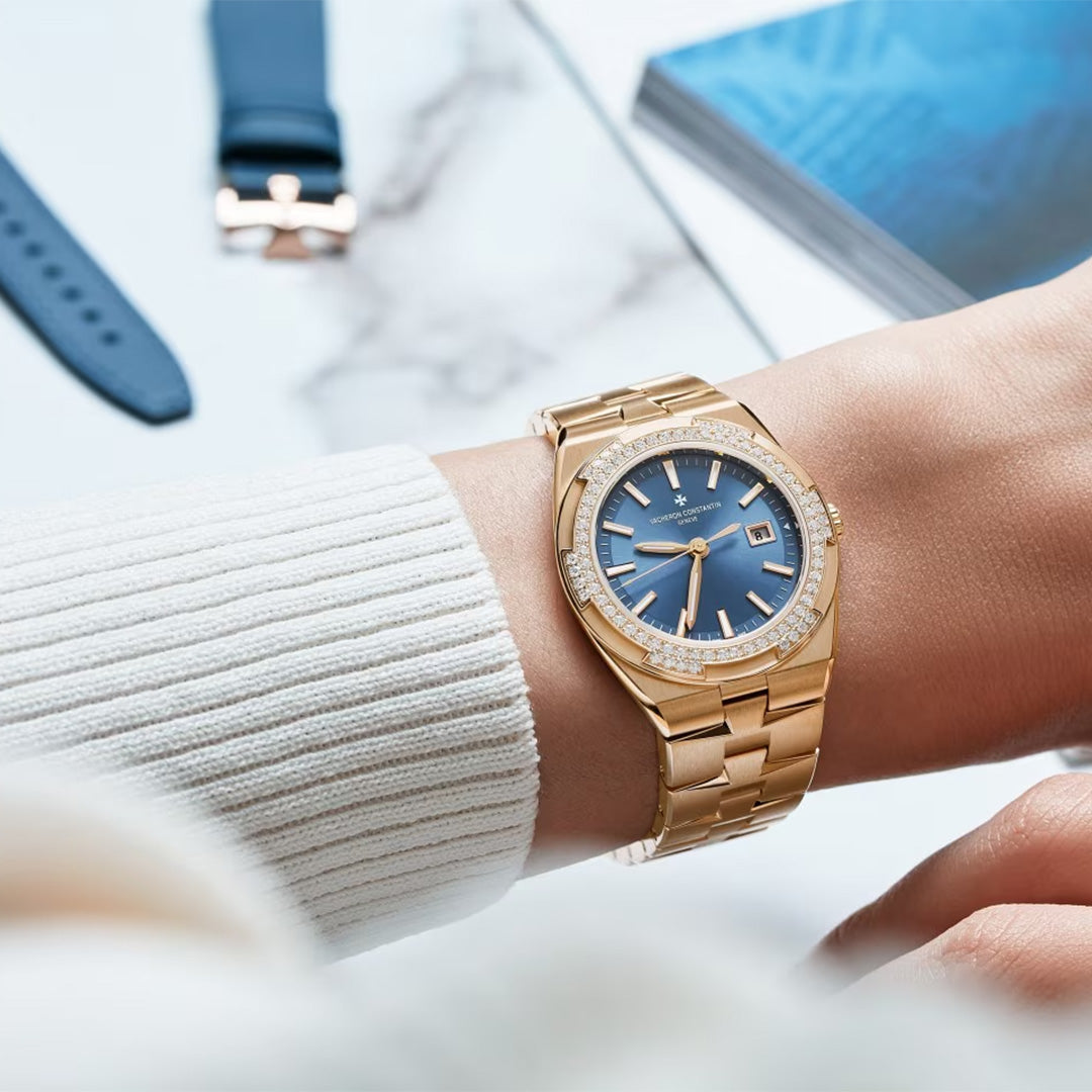 Orologio in oro rosa Overseas Quarzo Vacheron constantin