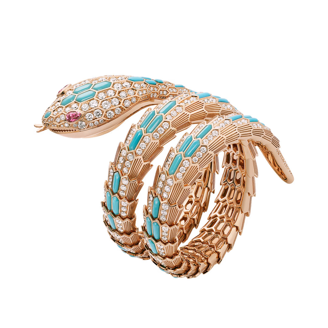 Orologio in oro rosa Serpenti Secret Bulgari