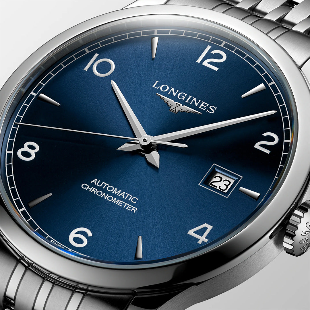 Watch in steel Record Collection Longines