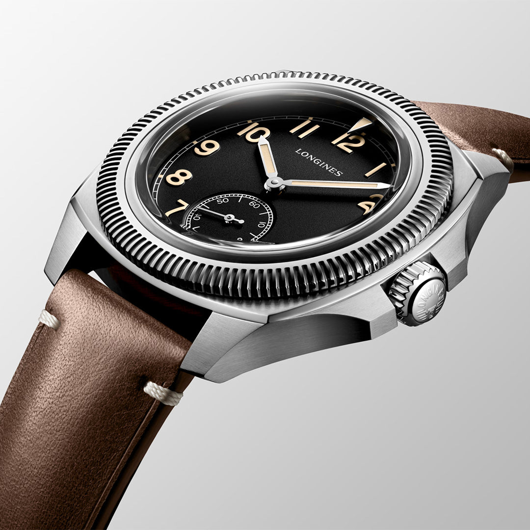 Orologio in acciaio Pilot Majetek Longines