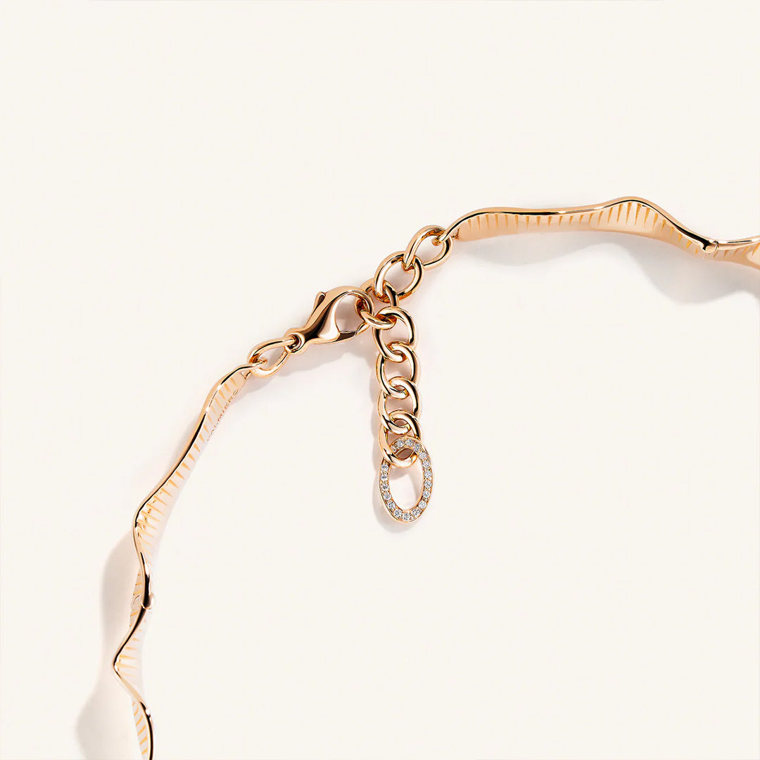 Gioiello in oro bianco e oro rosa Mini Choker Rays of Sun Palmiero