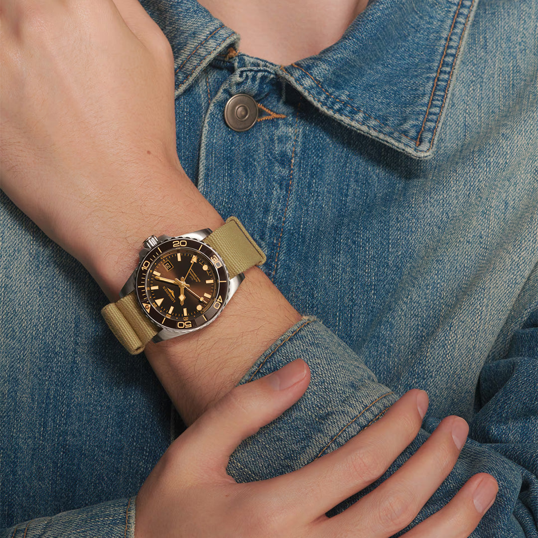 Orologio in acciaio HydroConquest GMT Longines