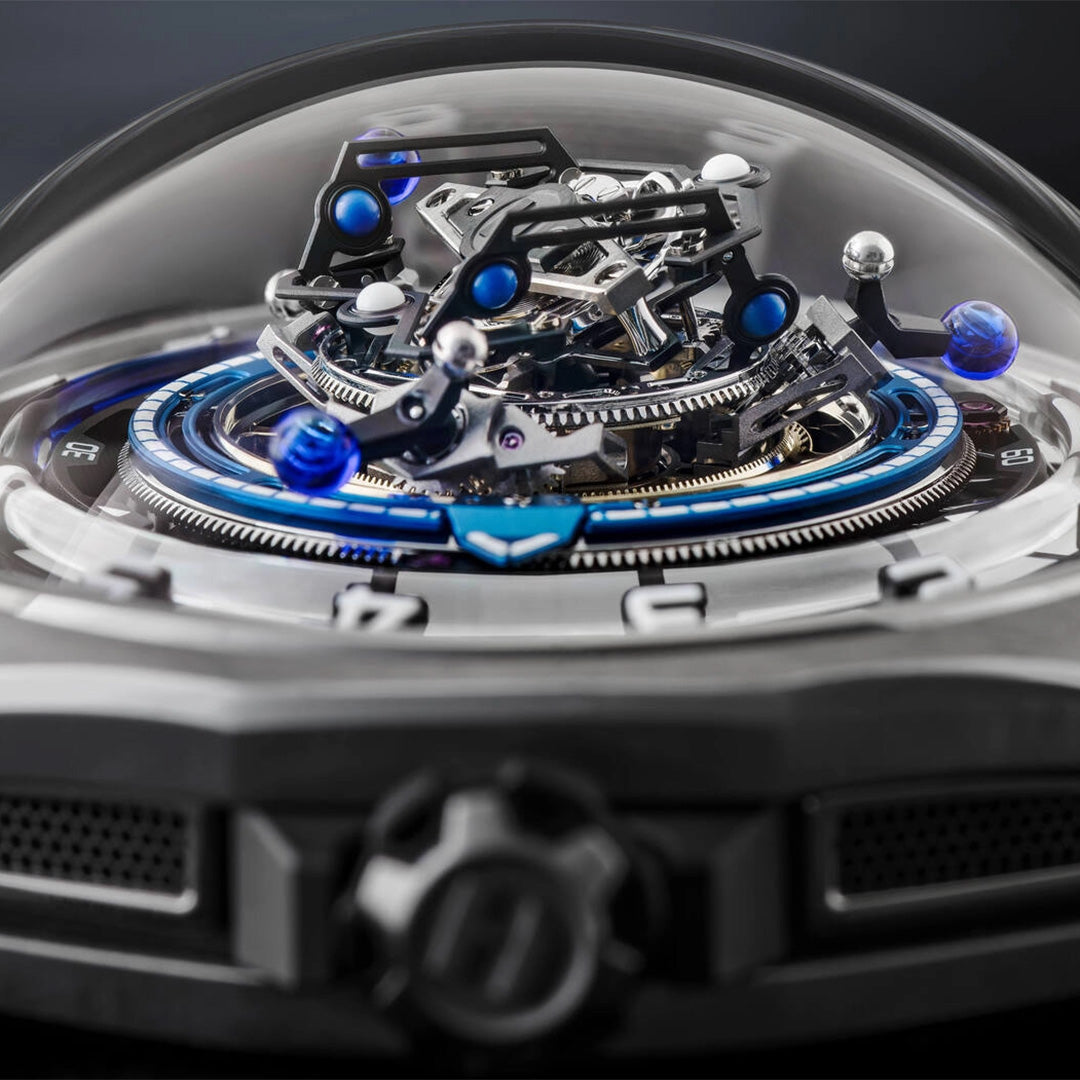 Watch in titanium Conical Tourbillon Titanium Blue Hyt