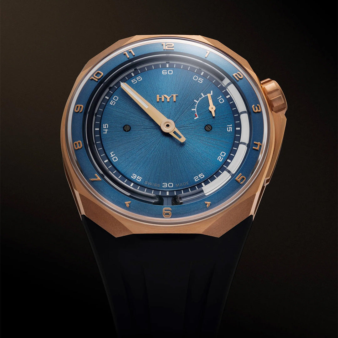 Watch in rose gold and titanium T1 5N Gold & Titanium Deep Blue Hyt