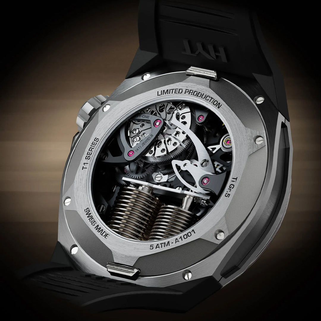 Watch in titanium T1 Titanium Salmon Hyt