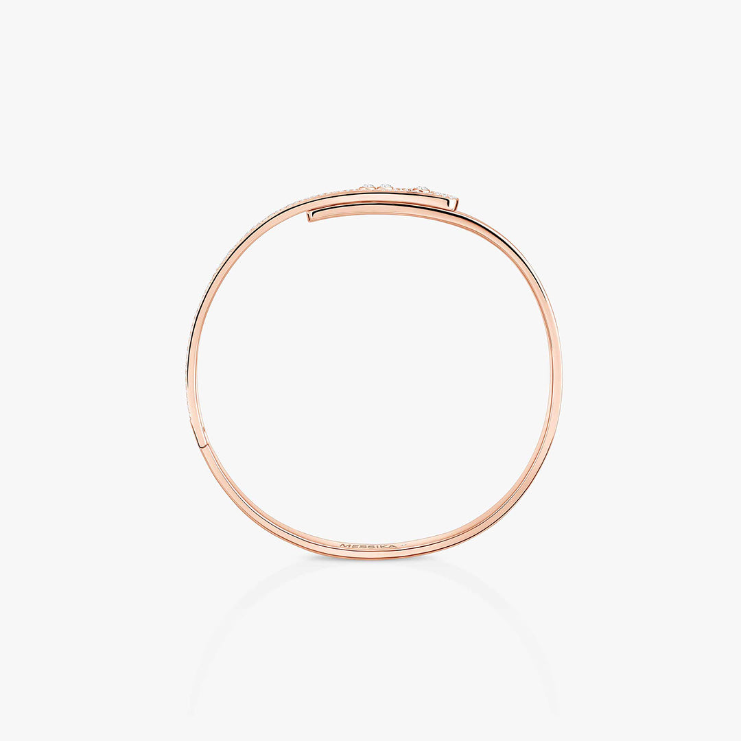 Gioiello in oro rosa Bracciale Bangle Move Noa MP con Pavé Messika