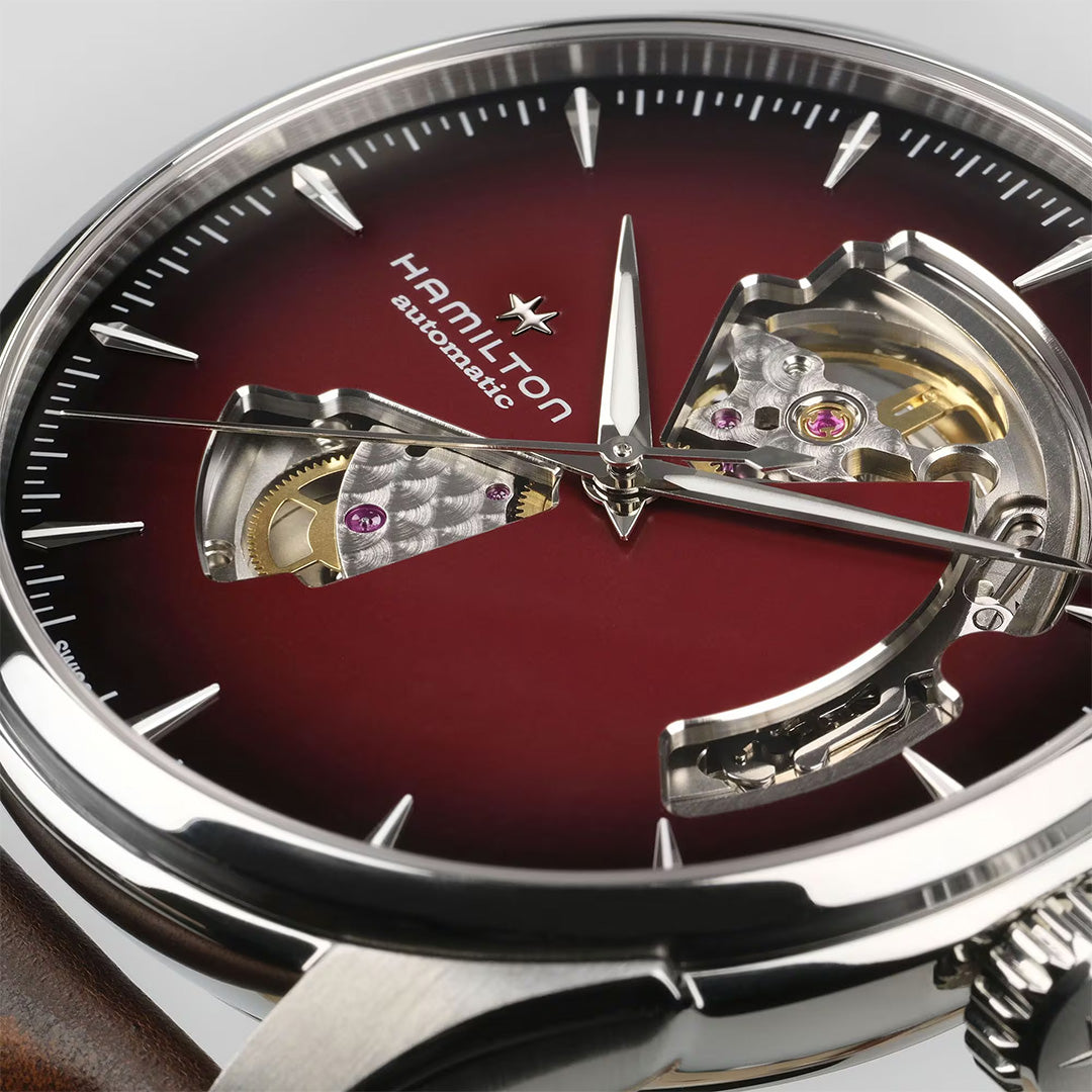 Watch in steel Jazzmaster Open Heart Auto Hamilton