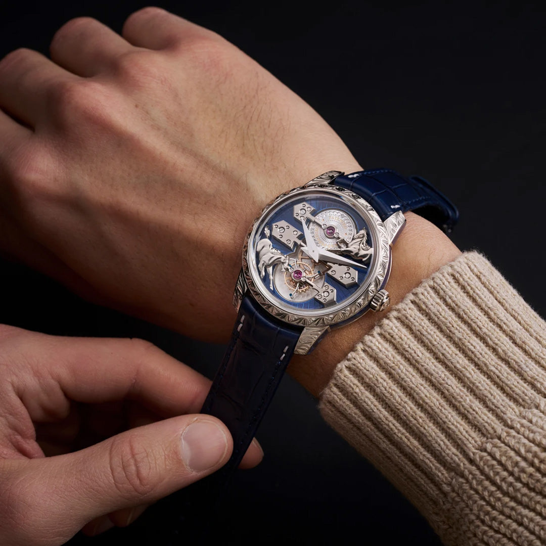 Watch in oro bianco La Esmeralda Tourbillon 