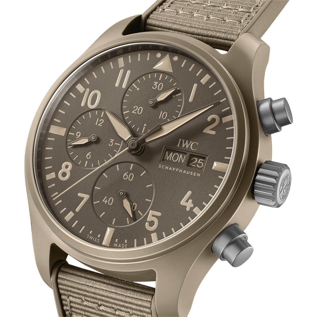 Orologio in ceramica marrone Pilot’s Watch Chronograph 41 TOP GUN Mojave Desert Iwc