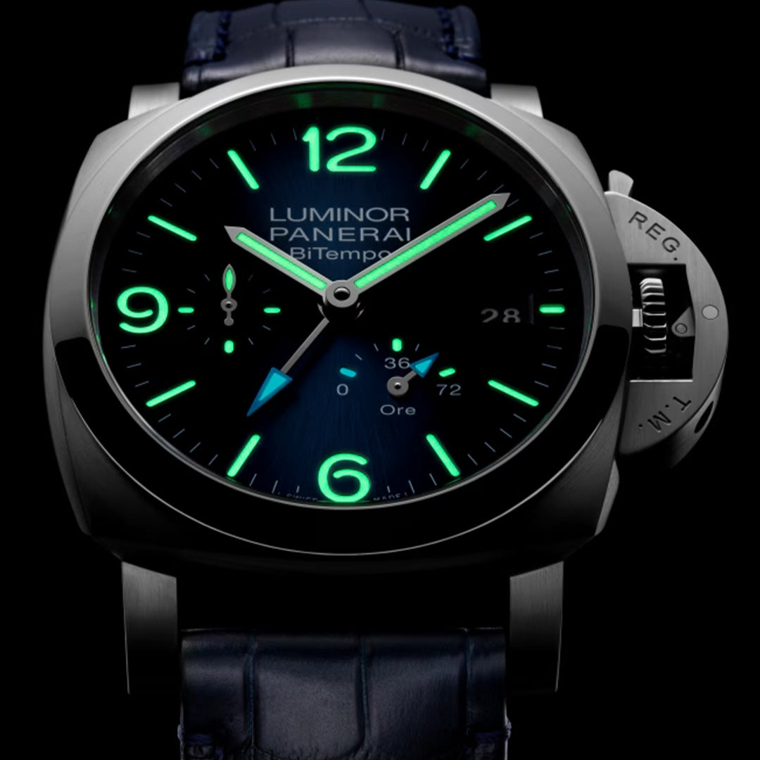 Watch in steel Luminor BiTempo Power Reserve Panerai