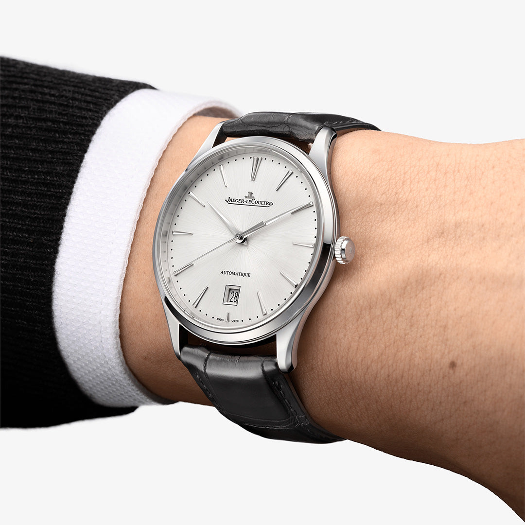 Watch in steel Master Ultra Thin Date Jaeger-lecoultre
