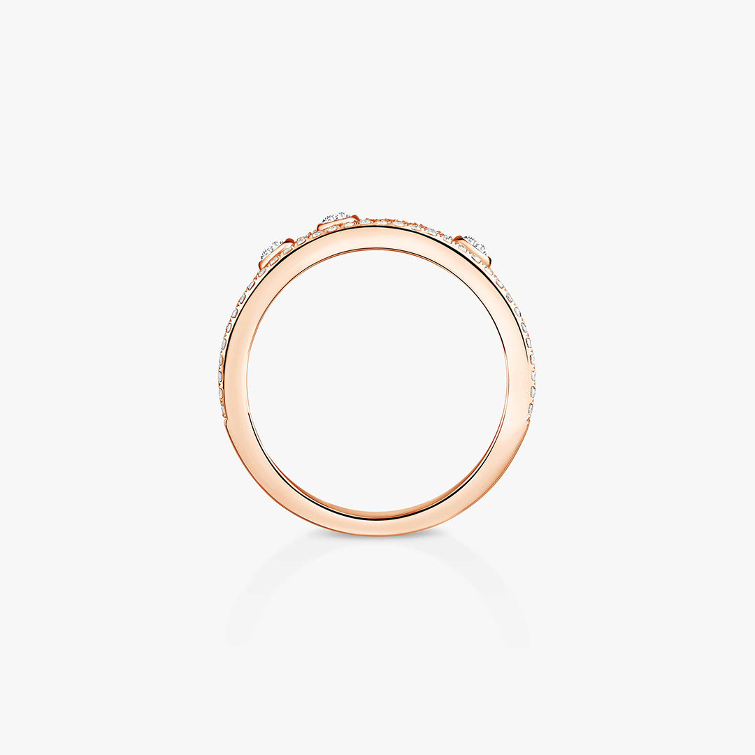 Gioiello in oro rosa Anello Move Romane con pavé Messika