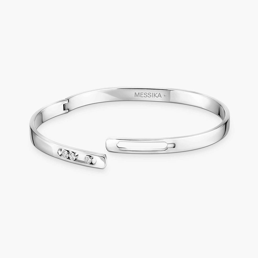 Bracelet in oro bianco Move Noa Bangle Small Messika